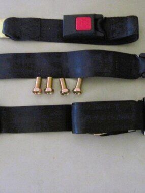 2PCS CAR SEAT BELT LAP 2-POINT SAFETY TRAVEL ADJUSTABLE RETRACTABLE UNIVERSAL